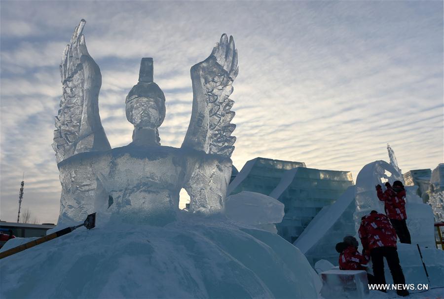 CHINA-HARBIN-ICE SCULPTURE-COMPETITION (CN)
