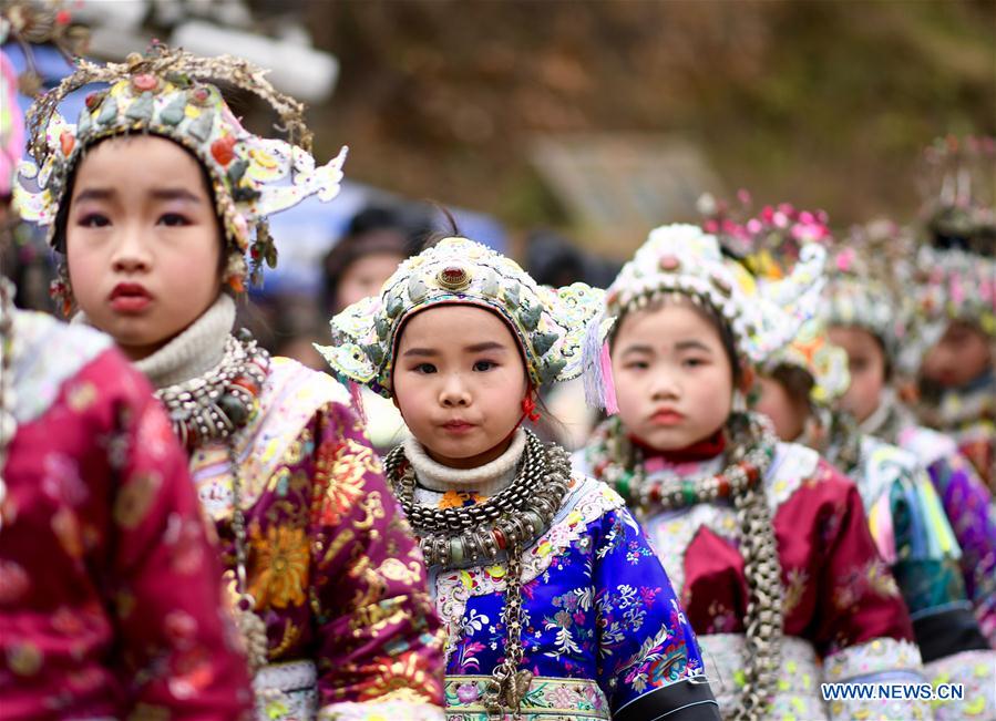 #CHINA-GUIZHOU-RONGJIANG-SPRING FESTVIAL-COSTUME (CN)