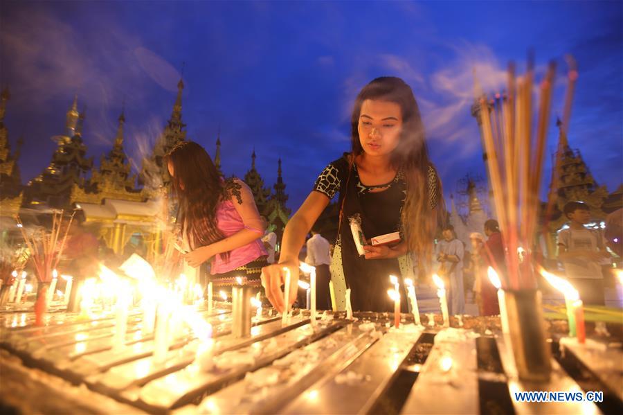 MYANMAR-YANGON-THADINGYUT FESTIVAL