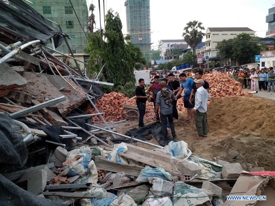 CAMBODIA-PREAH SIHANOUK-BUILDING-COLLAPSED