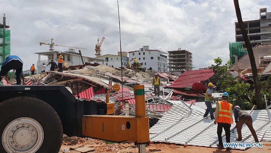 CAMBODIA-PREAH SIHANOUK-BUILDING-COLLAPSED