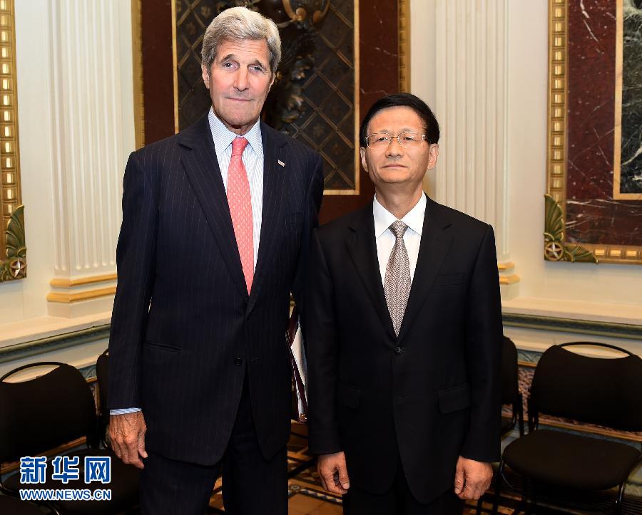 (XHDW)孟建柱與美國國務卿克里舉行會談