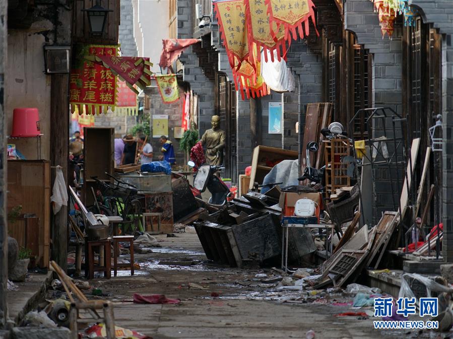 （關注“利奇馬”·圖文互動）（2）古城洪災 八方馳援——洪水災害下的浙江臨?，F場目擊