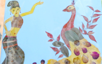 浙江長(zhǎng)興:手工創(chuàng)作落葉詩(shī)畫(huà)