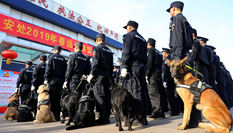 廣州:鐵警誓師保春運平安
