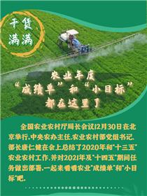干貨滿滿！農業年度“成績單”和“小目標”都在這里了