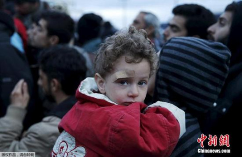 滯留希臘的難民。