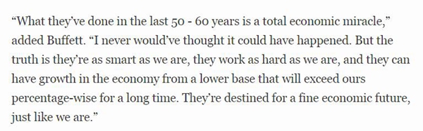 美媒:為什么巴菲特看準(zhǔn)了中國